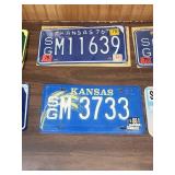 Kansas License Plate Collection 1973, 1976, 1981 and 2003 - some of the 1970