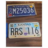 Kansas License Plate Collection 1973, 1976, 1981 and 2003 - some of the 1970