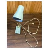Vintage Mid-Century Modern Blue Desk Lamp - tested, works