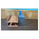 Wicker Desktop File Basket, Metal storage tote, and screen cleaner for Plasma TVs