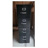 4-Drawer Hon Metal File Cabinet 15W x 24.5D x 52.25H - good condition, just a little dusty  (non-locking)
