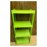 4-Tier Lime Green Plastic Storage Shelf - 22"W x 14.5" D x 48" H - clean, good condition