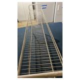 White Wire Shelf Organizer - very long, missing one screw to make it sturdy.  63.5" W x 13.5" D x 34.5" H