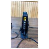 Belkin N300 WiFi Router and two vintage alarm clocks including one GE (both alarm clocks power on, otherwise untested)