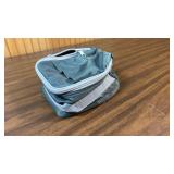 Personal Care lot - Norelco shaver, curling iron, hair pin, shower curtain rings, scale (untested), eyeglasses, and a travel storage bag