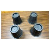 Black Plastic Furniture Risers Set of 4 - 6" height
