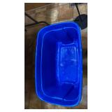 Set of 3 Storage Containers - two extra-large 30 gallon and one small 3 gallon tote- all have lids.