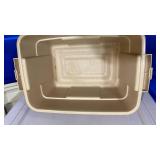 Set of 3 Storage Containers - two extra-large 30 gallon and one small 3 gallon tote- all have lids.