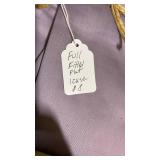 Full Size Cotton Sheet Set with Floral Pattern - includes fitted and flat sheets and one purple pillow case.  Good condition