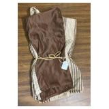 Brown and Striped Shower Curtain