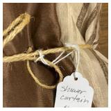 Brown and Striped Shower Curtain