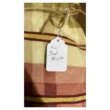 Full Size Plaid Bed Skirt - yellow and red plaid