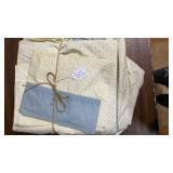 Queen Size Sheet Sets - geometric is full set, other two are flat sheets with pillow cases only