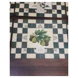 Decorative Fruit Design Cork-Backed Placemats Set