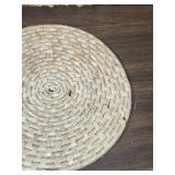 Natural Woven Palm Leaf Placemats / Trivets Set of 4 - a couple need a little cleaning