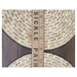 Natural Woven Palm Leaf Placemats / Trivets Set of 4 - a couple need a little cleaning