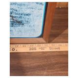 Vintage Colorado Mountain Landscape Clock Framed - clock untested.  Needs C battery