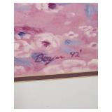 Framed Tea Cup Art Print with Gold Frame - 1992 Boyer