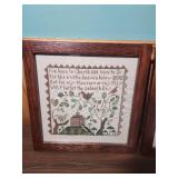Cross Stitch Framed Art Collection - excellent condition wood frames!