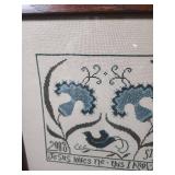 Cross Stitch Framed Art Collection - excellent condition wood frames!