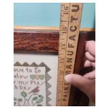 Cross Stitch Framed Art Collection - excellent condition wood frames!