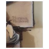 Vintage Norman Rockwell Triple Self-Portrait Print in Wood Frame - has 3D effect - was originally purchased right after publication. - Excellent Condition