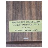 Vintage Norman Rockwell Triple Self-Portrait Print in Wood Frame - has 3D effect - was originally purchased right after publication. - Excellent Condition