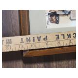 Vintage Norman Rockwell Triple Self-Portrait Print in Wood Frame - has 3D effect - was originally purchased right after publication. - Excellent Condition