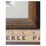 Vintage Norman Rockwell Triple Self-Portrait Print in Wood Frame - has 3D effect - was originally purchased right after publication. - Excellent Condition