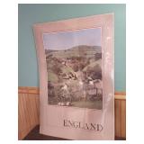 England Countryside Lithograph Print Poster BV052 - sealed in original plastic