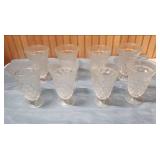 Set of 8 Fostoria American Clear Footed Ice Tea Tumblers (stem 2056)
