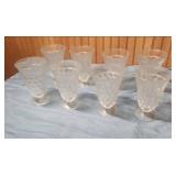 Set of 8 Fostoria American Clear Footed Ice Tea Tumblers (stem 2056)