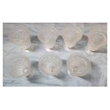 Set of 7 Fostoria American Clear (Stem 2056) footed ice tea tumblers
