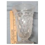 Set of 7 Fostoria American Clear (Stem 2056) footed ice tea tumblers