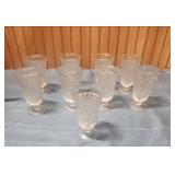 Fostoria American Clear (Stem 2056) Claret Wine Flared glasses - set of 9