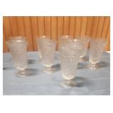 Fostoria American Clear (Stem 2056) Claret Wine Flared glasses - set of 9