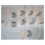 Fostoria American Clear (Stem 2056) Claret Wine Flared glasses - set of 9