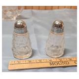 Fostoria American Clear (stem 2056) Creamer, Sugar and Salt/Pepper Shakers