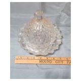 Fostoria American Clear (stem 2056) Round Covered Butter Dish