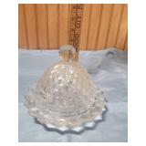 Fostoria American Clear (stem 2056) Round Covered Butter Dish