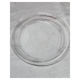 Fire King Glass Clear Pie Plates with Medallion Pattern - set of 2