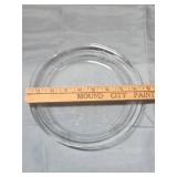 Fire King Glass Clear Pie Plates with Medallion Pattern - set of 2