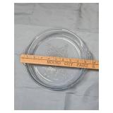 Fire King Glass Clear Pie Plates with Medallion Pattern - set of 2