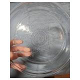 Fire King Glass Clear Pie Plates with Medallion Pattern - set of 2