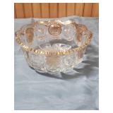 Pressed Glass Serving Bowls Set