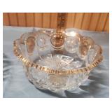 Pressed Glass Serving Bowls Set