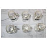 Set of 6 Glass Mason Jar Mugs with Chalkboard Labels
