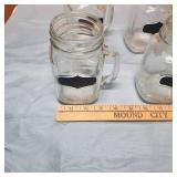 Mason Jar Mugs with Chalkboard Labels - Set of 6