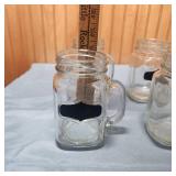 Mason Jar Mugs with Chalkboard Labels - Set of 6