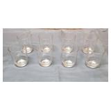 Set of 8 Clear Glass Shot Glasses with tapered foot